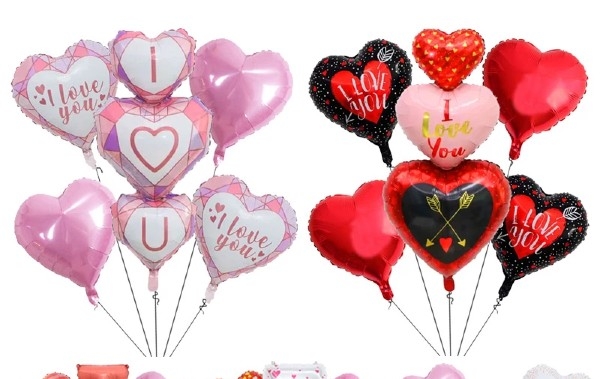 Kalp Folyo balon Çeşitleri